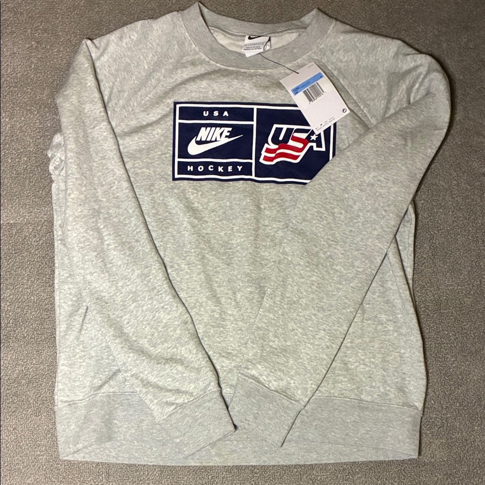 Nike Women’s Gray USA Hockey Crewneck